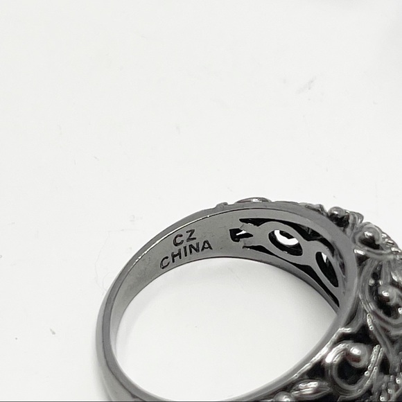 Prime Art & Jewel Cubic Zirconia China Brass Base PAJ Filigree Ring - Picture 7 of 8